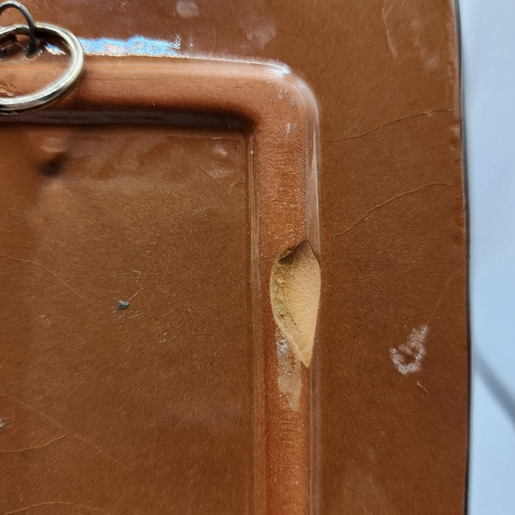 Hausen Ware Painted Celestial Sun Moon Stars Glazed Ceramic Trivet/Wall Decor - Picture 6 of 8